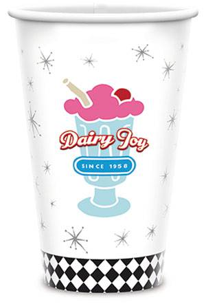 16oz Recycled Paper Cup-Double Poly-GLOSS 35% PCF