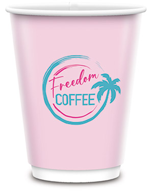 12oz Double Wall VANISH Plastic-FREE Paper Cup-Mat
