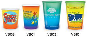 VB08, VB01, VB03 and VB10 Blended Color Cups