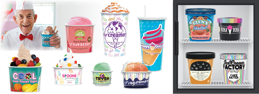 Frozen Dessert Branding Lids