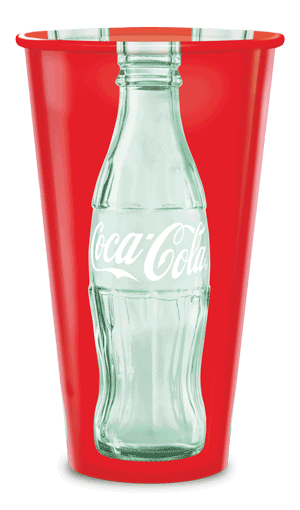 Clear Bottle Coke Cup
